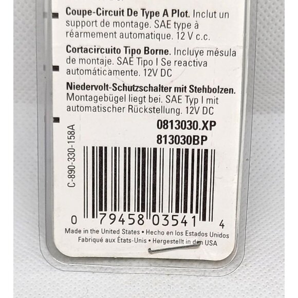 Littelfuse 30A Circuit Breaker with Bracket OEM 813030BP 0813030.XP - Picture 9 of 16